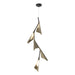 Plume 5-Light LED Pendant in Black with Soft Gold Accent - 135006-LED-STND-10-84 by Hubbardton Forge