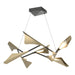 Plume 8-Light LED Pendant in Black with Soft Gold Accent - 135007-LED-STND-10-84 by Hubbardton Forge