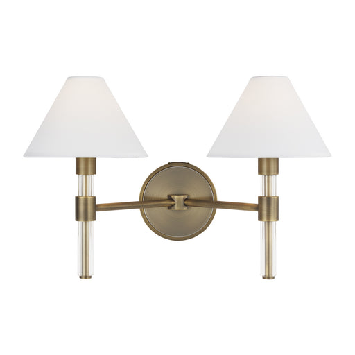 LV1032TWB - Robert 2-Light Vanity in Time Worn Brass by Visual Comfort Studio