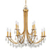 8829-GA-CL-MWP- Bridgehampton 12-Light Chandelier in Antique Gold with Hand Cut Crystal by Crystorama