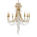 ARC-1908-GA-CL-MWP- Arcadia 8-Light Chandelier in Antique Gold with Hand Cut Crystal by Crystorama