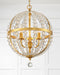 ROX-A9003-GA- Roxy 3-Light Chandelier in Antique Gold with Clear Glass Beads by Crystorama