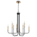 630-8-6980 - Hope Chandelier in Textured Black with Aged Brass by Quorum