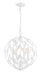 504-MT- Broche 4-Light Chandelier in Matte White by Crystorama