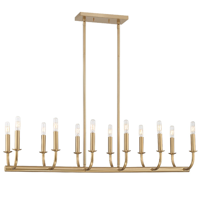 BAI-A2112-AG- Bailey 12-Light Chandelier in Aged Brass by Crystorama