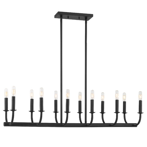 BAI-A2112-MK- Bailey 12-Light Chandelier in Matte Black by Crystorama