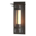 Torch with Top Plate Large Outdoor Sconce in Coastal Dark Smoke - 305998-SKT-77-ZS0656 by Hubbardton Forge