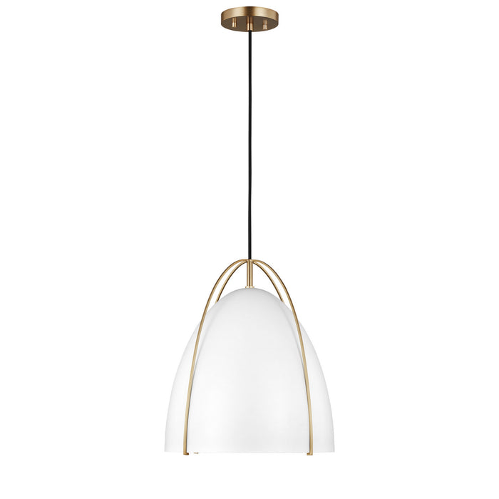 6551801-848 - Norman 1-Light Pendant in Satin Bronze by Visual Comfort Studio