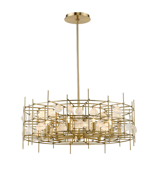 4007-32AGBR - Garroway 9-Light Chandelier in Aged Brass by Z-Lite Lighting