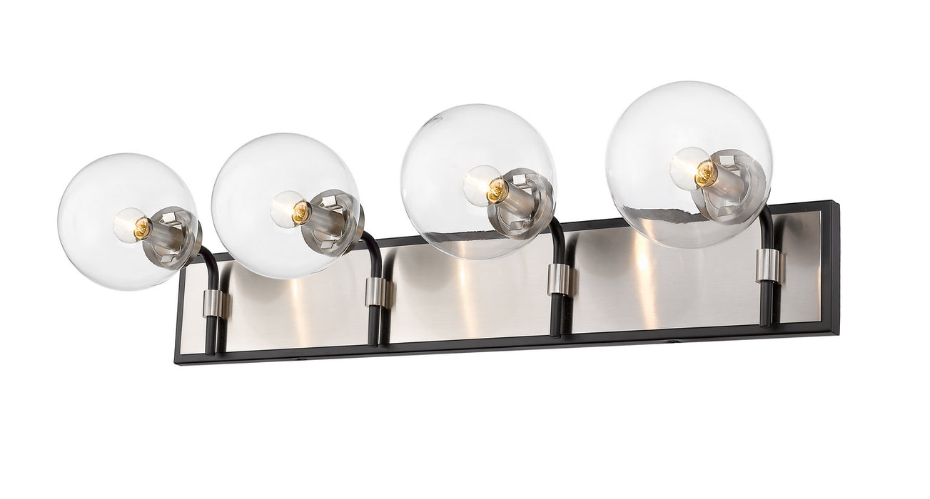 477-4V-MB-BN - Parsons 4-Light Vanity in Matte Black & Brushed Nickel by Z-Lite Lighting