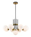 477-9MB-OBR - Parsons 9-Light Chandelier in Matte Black & Olde Brass by Z-Lite Lighting