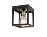 480F1-MB-BN - Kube 1-Light Flush Mount in Matte Black & Brushed Nickel by Z-Lite Lighting