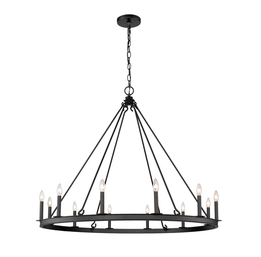 482R-12MB - Barclay 12 Light Chandelier in Matte Black by Z-Lite Lighting