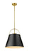 726P18-MB+HBR - Z-Studio 1-Light Pendant in Matte Black & Heritage Brass by Z-Lite Lighting