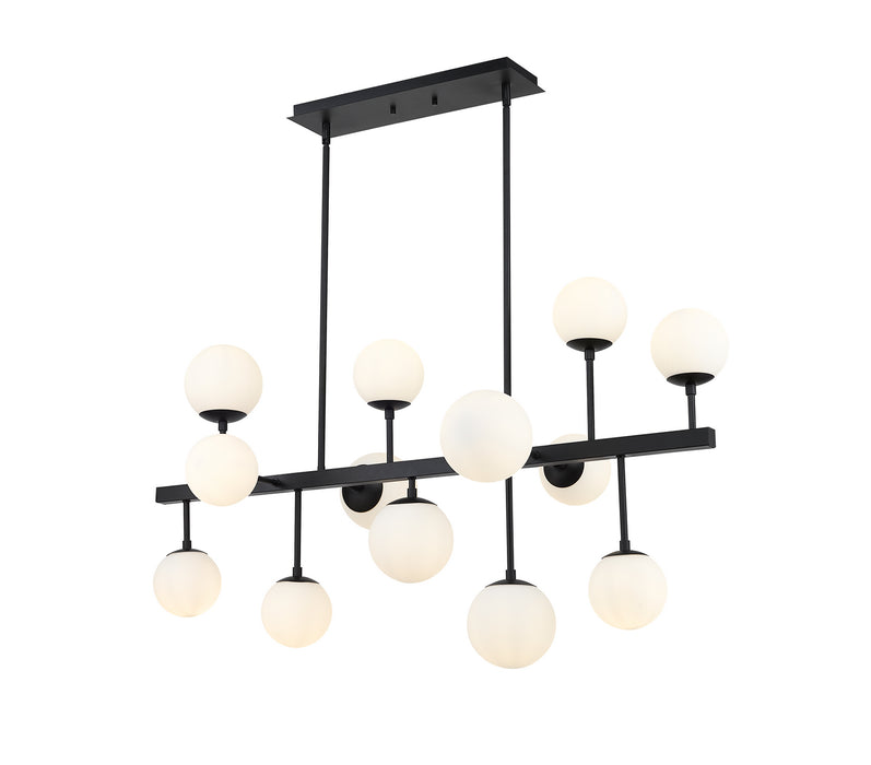 730-13L-MB - Midnetic 13 Light Chandelier in Matte Black by Z-Lite Lighting