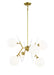 P1486-248 - Polares 6-Light Chandelier in Honey Gold by George Kovacs