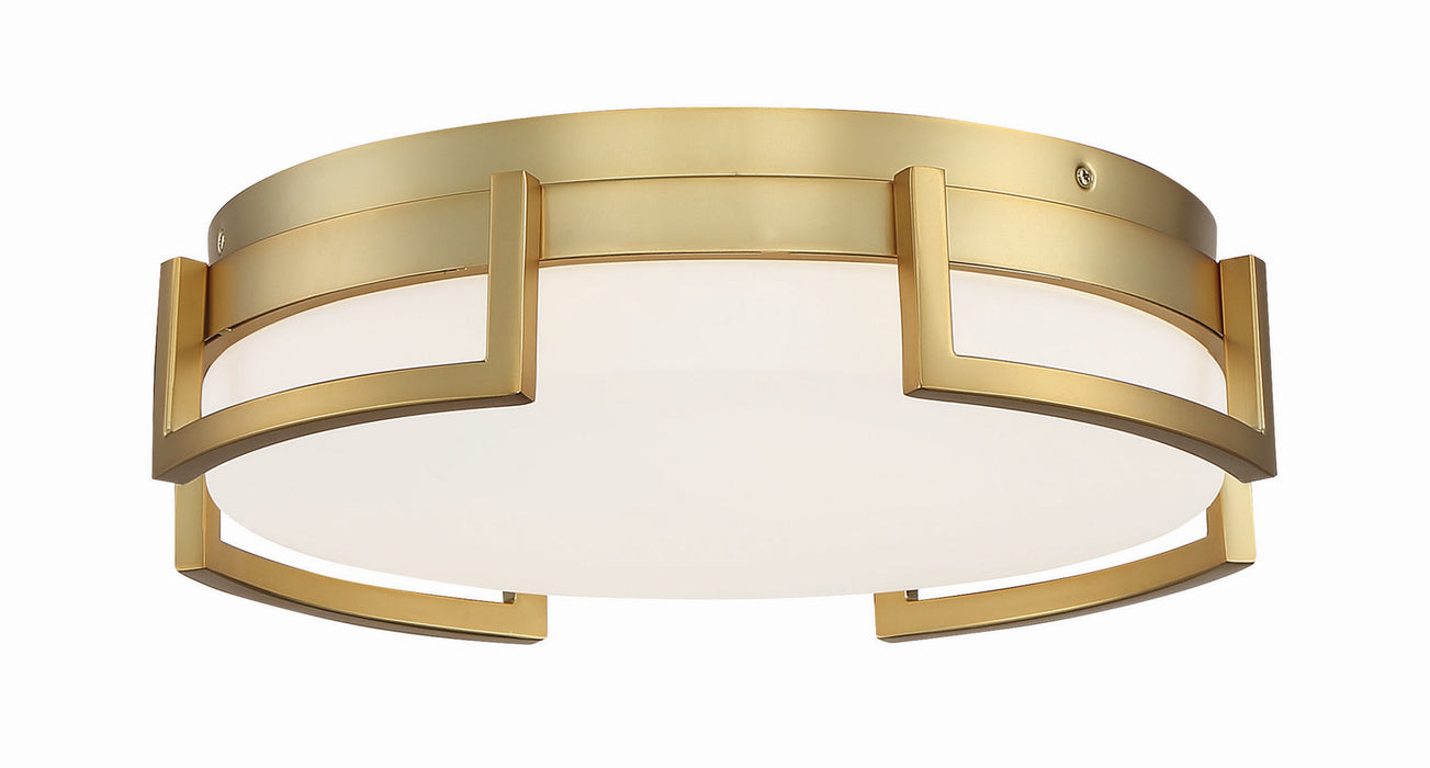 P953-2-248-L - Bezel Set LED Flush Mount in Honey Gold by George Kovacs