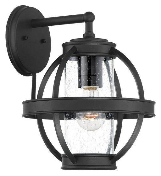 73132-66- Cumberland Court 1-Light Outdoor Wall Mount in Sand Coal & Clear Seedy Glass by Minka Lavery