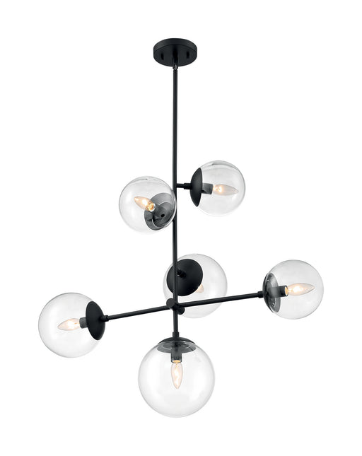 60-7135 - Sky 6-Light Pendant in Matte Black by Nuvo Lighting