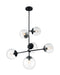 60-7135 - Sky 6-Light Pendant in Matte Black by Nuvo Lighting