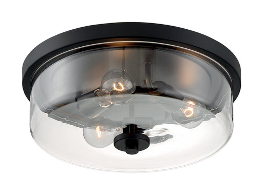 60-7269 - Sommerset 3-Light Flush Mount in Matte Black by Nuvo Lighting