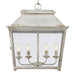 0804-4P AI- Abingdon 4-Light Pendant Lantern in Antique Ivory with Clear Glass by Golden Lighting