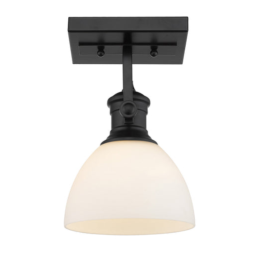 3118-1SF BLK-OP - Hines 1-Light Semi-Flush by Golden Lighting