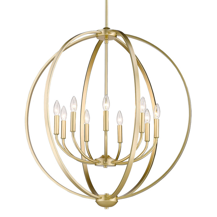 3167-9 OG- Colson 9-Light Chandelier in Olympic Gold with No Shade by Golden Lighting