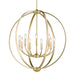 3167-9 OG- Colson 9-Light Chandelier in Olympic Gold with No Shade by Golden Lighting