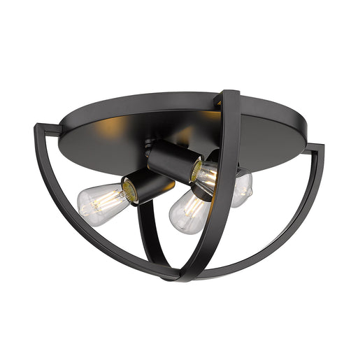 3167-FM15 BLK - Colson 15" Flush Mount in Matte Black with No Shade by Golden Lighting