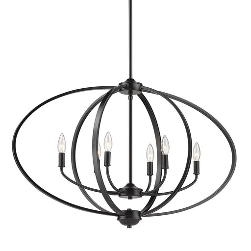 3167-LP BLK- Colson Linear Pendant in Matte Black with No Shade by Golden Lighting