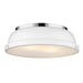 3602-14 CH-WHT- Duncan 14" Flush Mount in Chrome with Matte White Shade by Golden Lighting