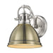 3602-BA1 PW-AB - Duncan 1-Light Bath Vanity in Pewter with Aged Brass by Golden Lighting