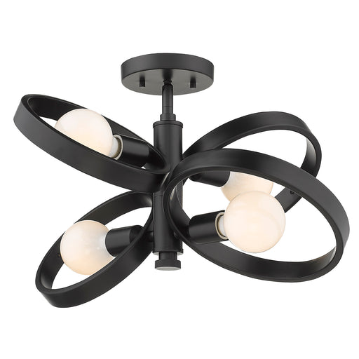 8330-4SF BLK - Sloane 4-Light Semi-Flush by Golden Lighting