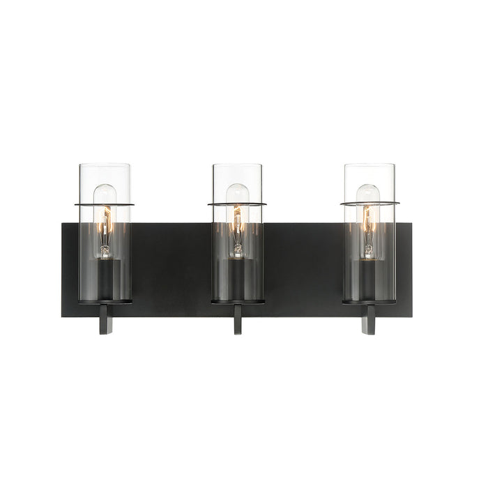 34134-032- Pista 3-Light Bathbar in Black by Eurofase USA