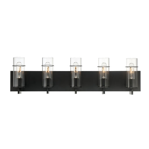 34136-031- Pista 5-Light Bathbar in Black by Eurofase USA