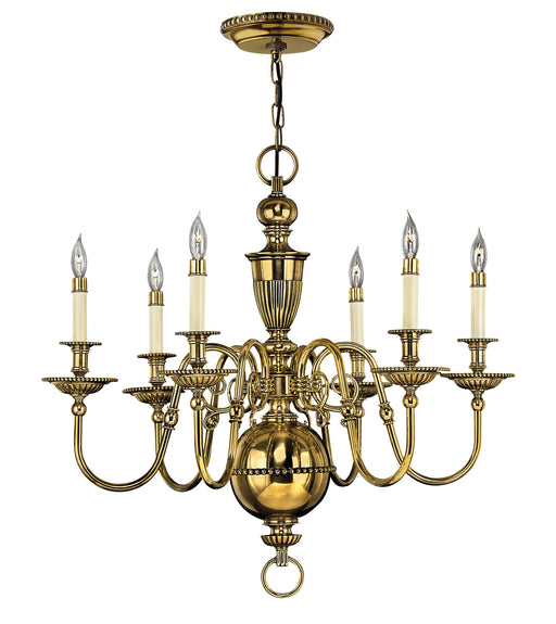 4416BB - Cambridge Medium Single Tier Chandelier in Burnished Brass by Hinkley Lighting