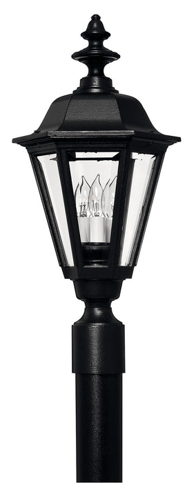 1441BK - Manor House Large Post or Pier Mount Lantern in Black by Hinkley Lighting