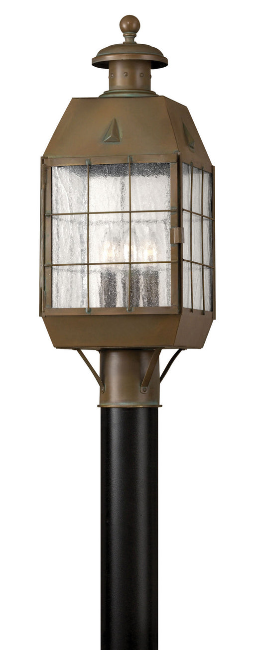 2371AS - Nantucket Large Post or Pier Mount Lantern in Aged Brass by Hinkley Lighting