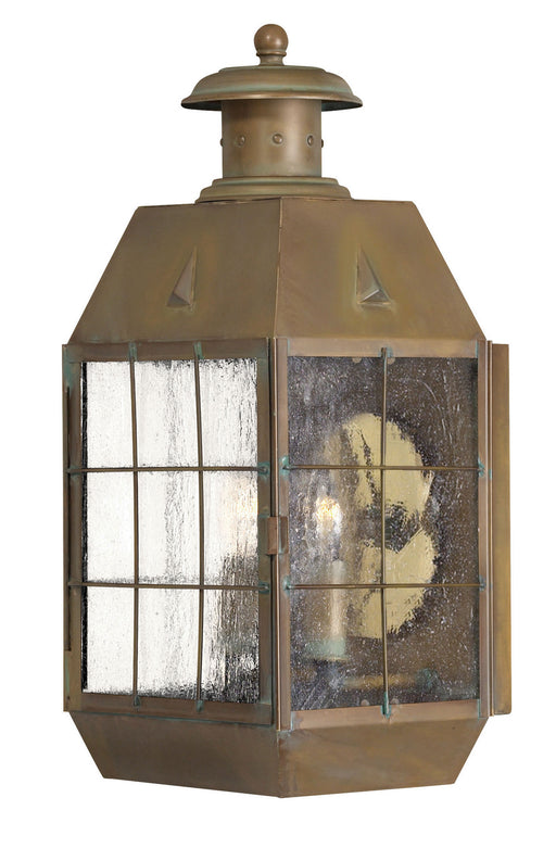 2374AS - Nantucket Large Wall Mount Lantern in Aged Brass by Hinkley Lighting