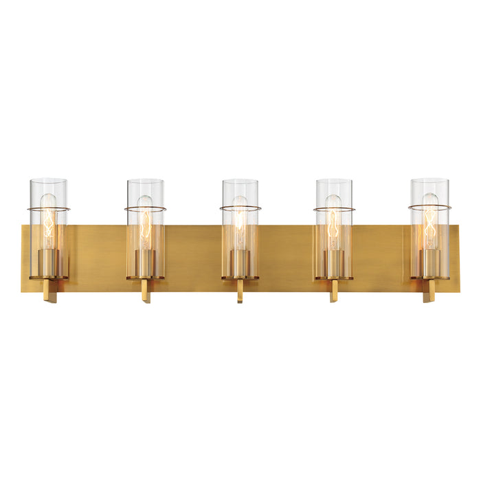 34136-044- Pista 5-Light Bathbar in Gold by Eurofase USA