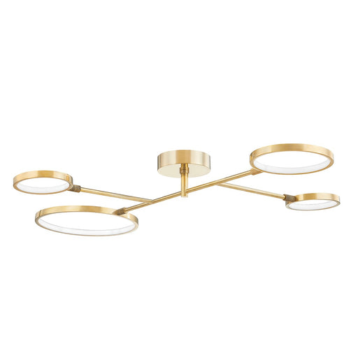 4104-AGB - Saturn LED Flush Mount in Aged Brass by Hudson Valley