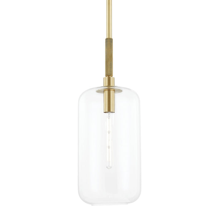 6911-AGB - Lenox Hill 1-Light Pendant in Aged Brass by Hudson Valley