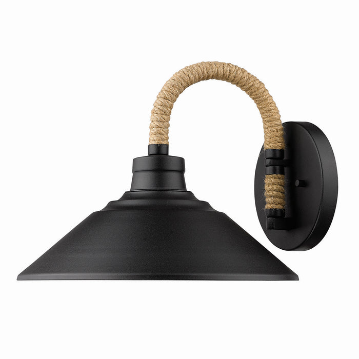 3318-1W NB- Journey 1-Light Wall Sconce in Natural Black with Natural Black by Golden Lighting