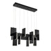 38044-021- Coburg LED Chandelier in Black by Eurofase USA