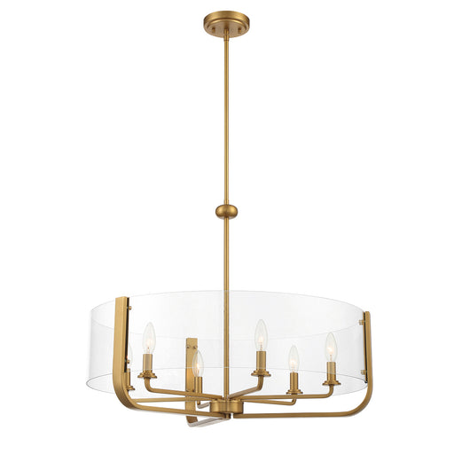 38155-017 - Campisi 6-Light Chandelier in Brass by Eurofase USA