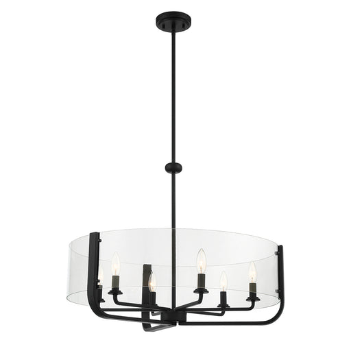 38155-031- Campisi 6-Light Chandelier in Black by Eurofase USA