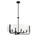 38155-031- Campisi 6-Light Chandelier in Black by Eurofase USA