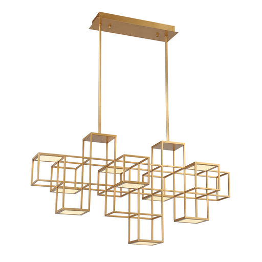 38258-015- Ferro LED Linear Chandelier in Gold by Eurofase USA