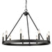 1017-9 BLK- Alastair 9-Light Chandelier in Matte Black by Golden Lighting